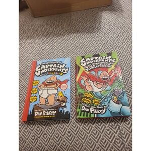 2 Hardcover- Captain Underpants Books By Dave Pilkey